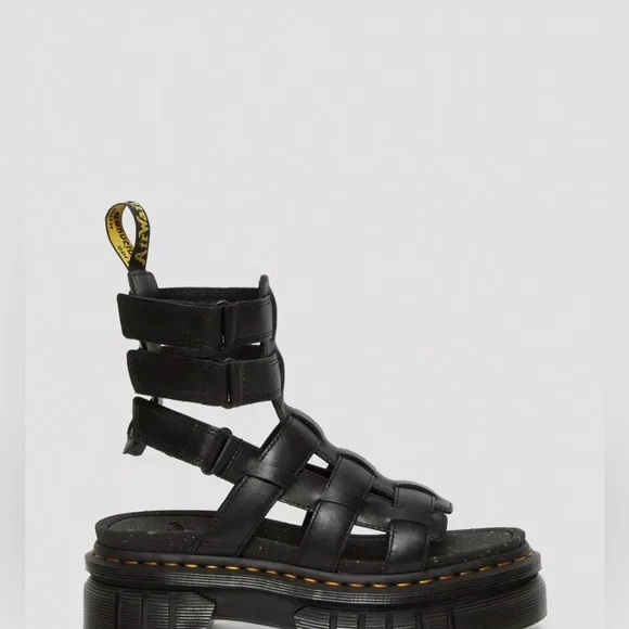 Dr Martens RICKI NAPPA LUX LEATHER PLATFORM GLADIATOR SANDALS - Picture 6 of 15